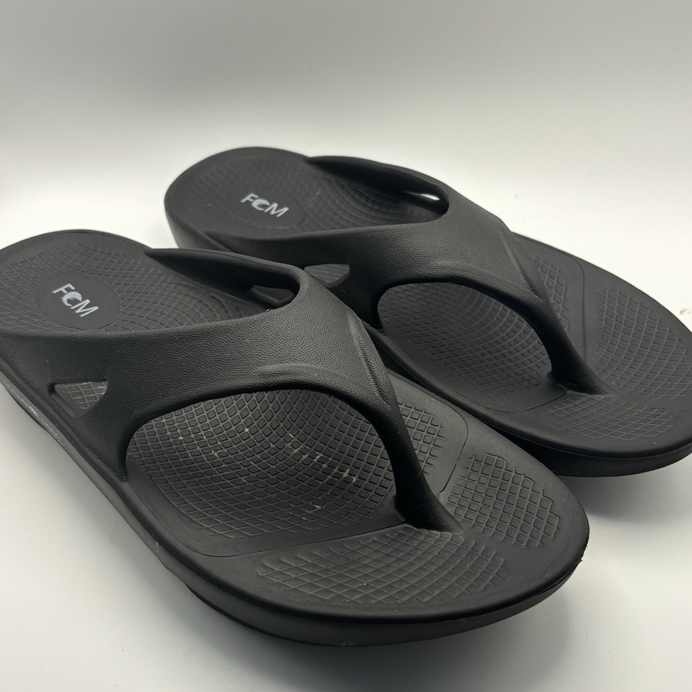 FCM Island Surf  Black‎ Cushioned FLIP/FLOP  Womens 8 EU 39 Comfort Rebound Foam
